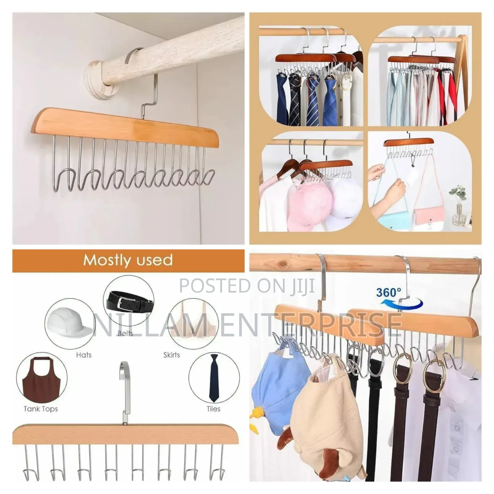 Wooden Hangers With Hooks