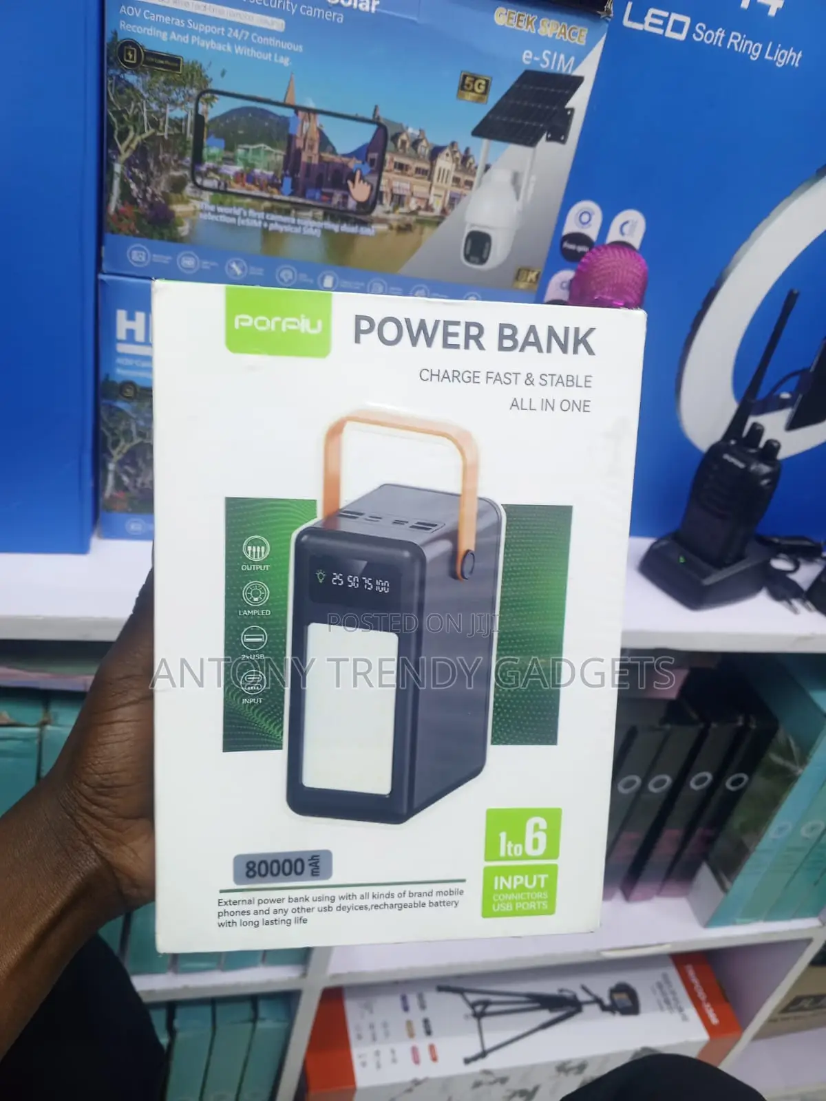 Porpiu 80000mah Fast Charging Power Bank With Led Torch