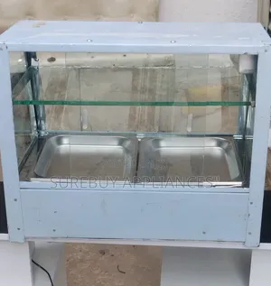 Double Insert Chips Warmer Food Display Cabinet