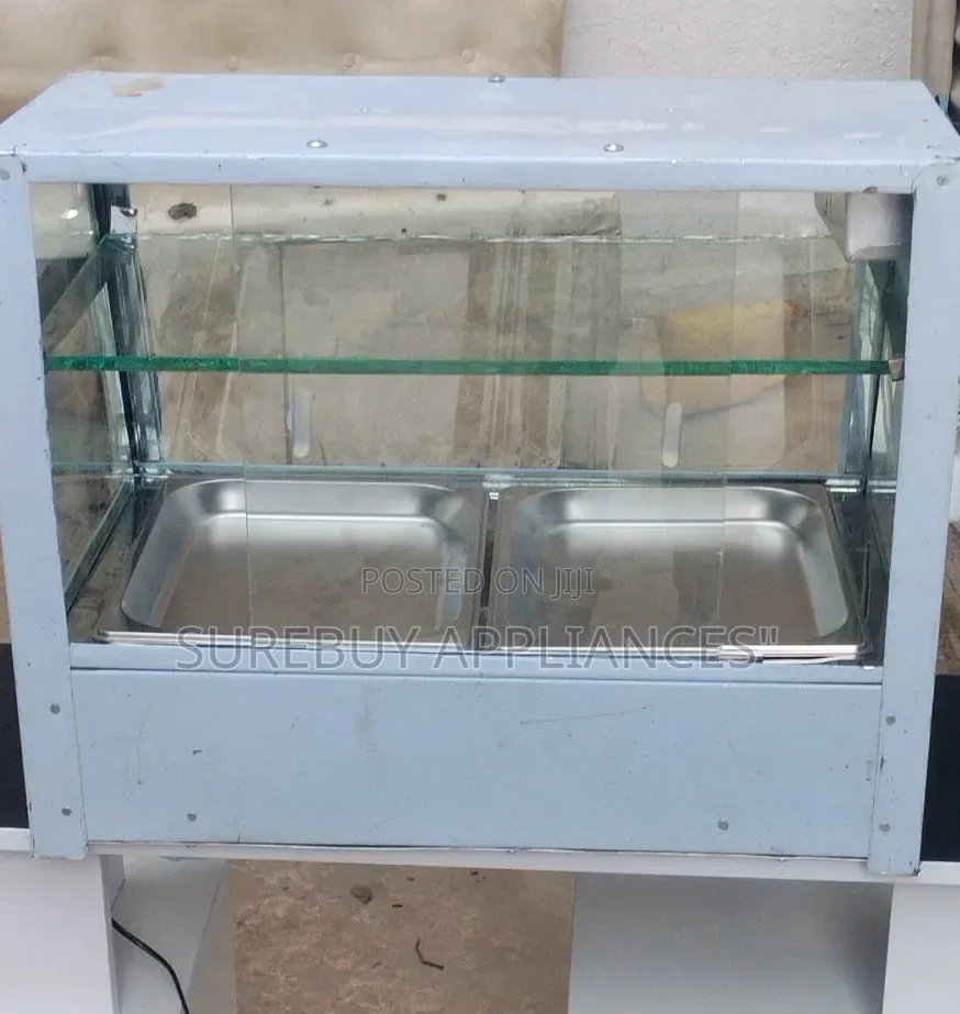 Double Insert Chips Warmer Food Display Cabinet
