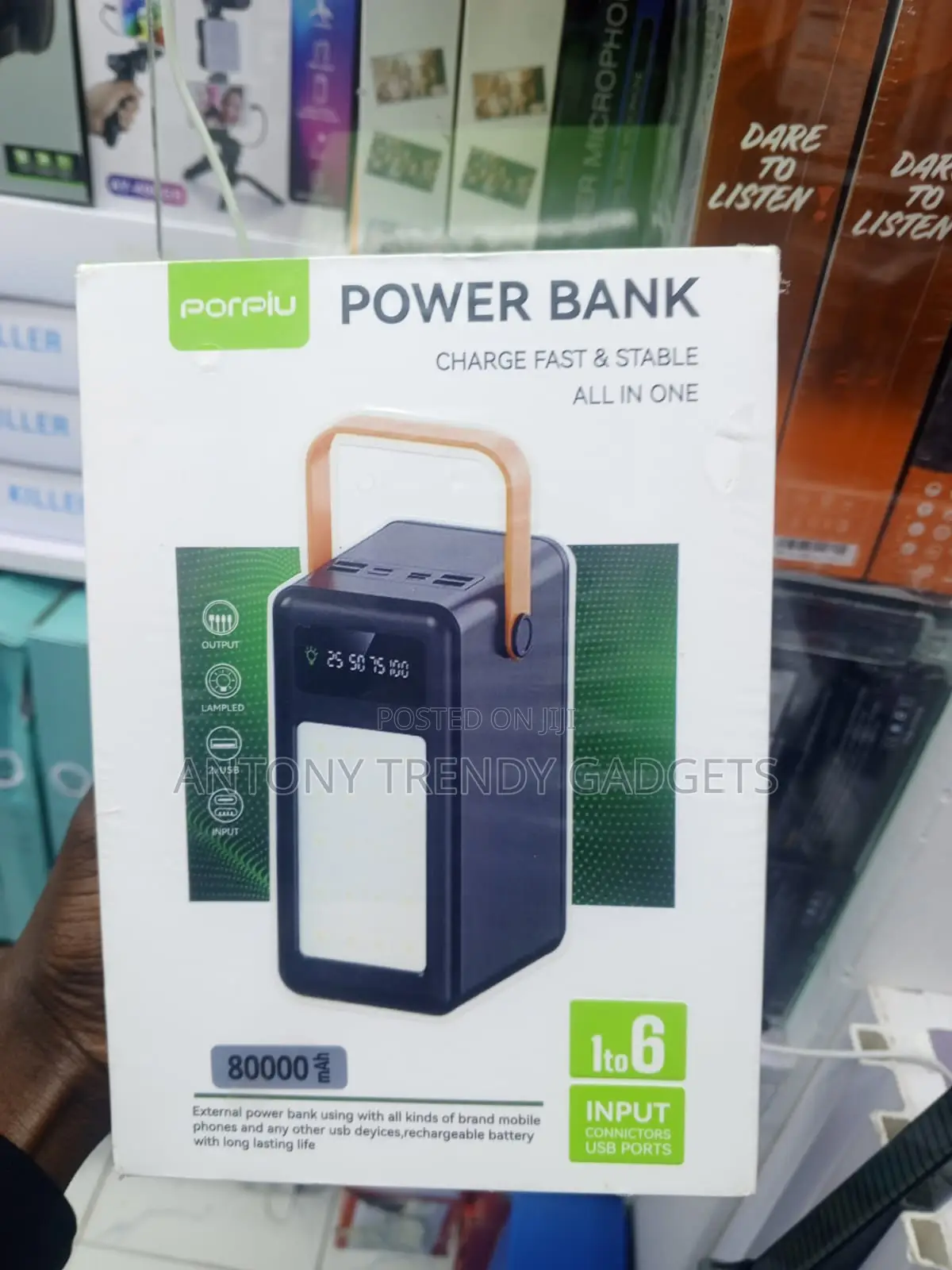 Porpiu Multi-Port Power Bank Fast Charging Battery Pack