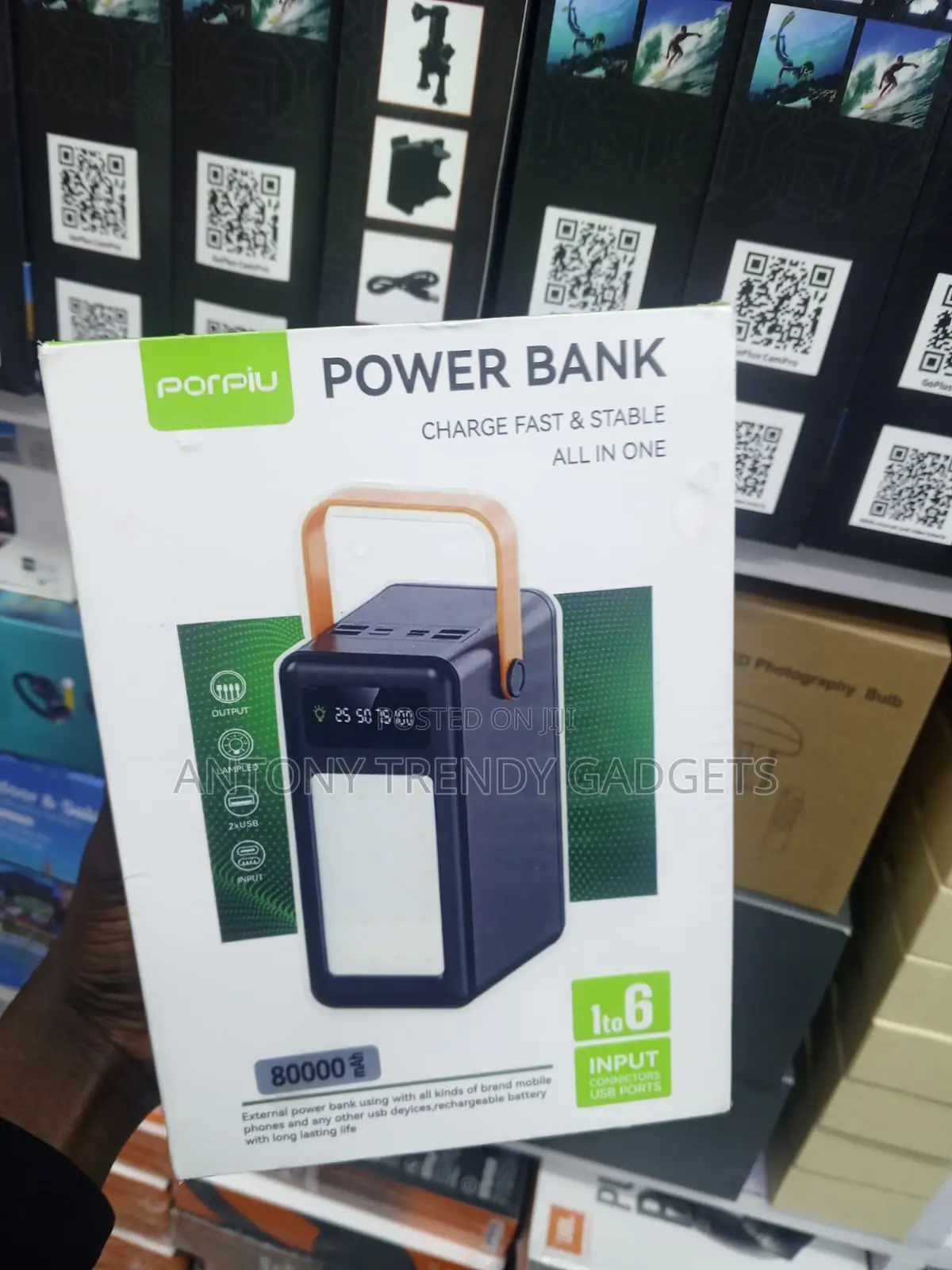 Porpiu Multi-Port Power Bank Fast Charging Battery Pack