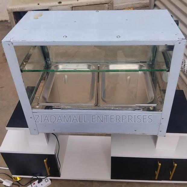 Double Electric Chips Warmer Display With Dual Inserts