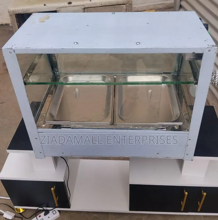 Double Electric Chips Warmer Display With Dual Inserts