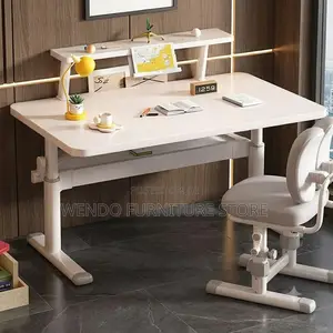 Office Table; Home Office White Manual Adjustable Desk