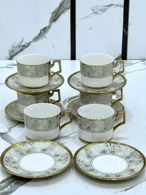 Luxury White and Gold Tea Set