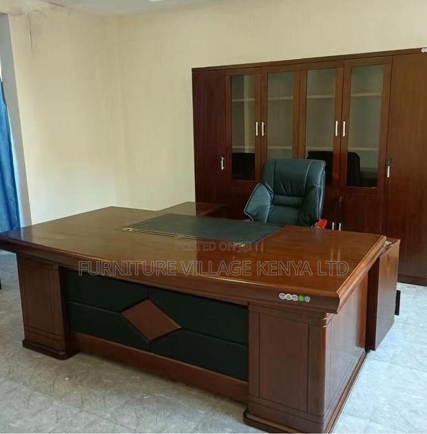 Office Desk;Brown Mahogany Executive Desk - thumbnail 9