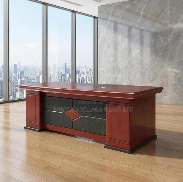 Office Desk;Brown Mahogany Executive Desk - thumbnail 13