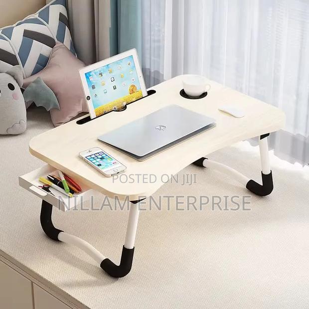 Breakfast Laptop Table/Work Table With Side Drawer* - thumbnail 2