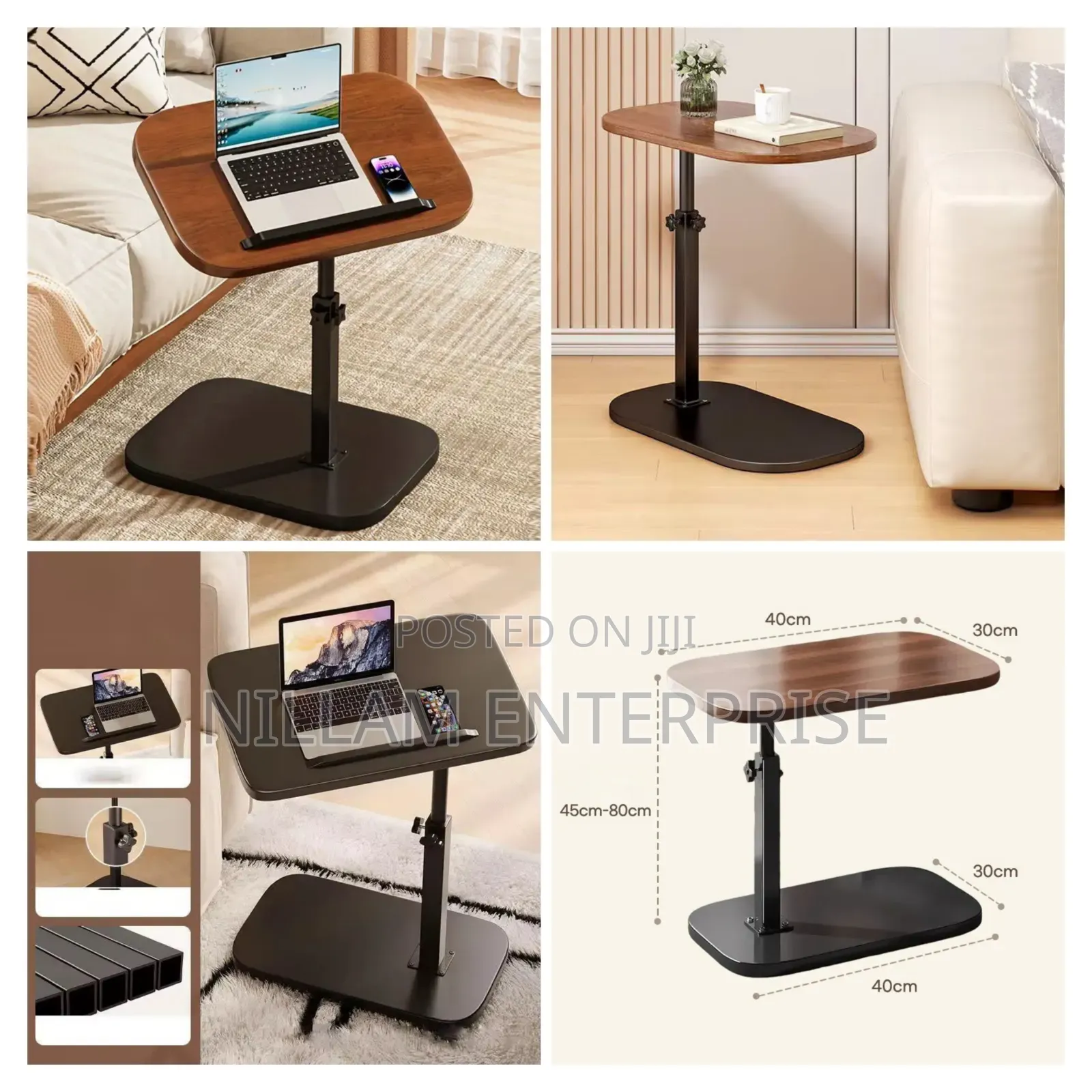 *Adjustable C - Shaped Side Stool/ Laptop Table*