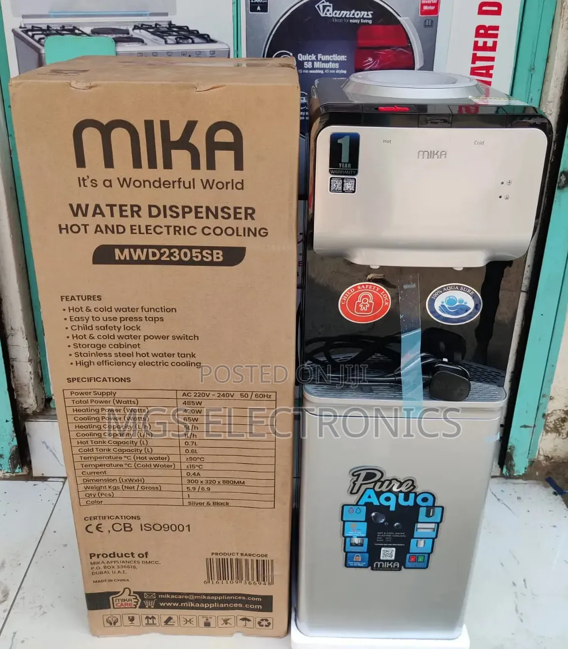 *Mika Dispenser MWD 2305 Hot and Cold 2taps