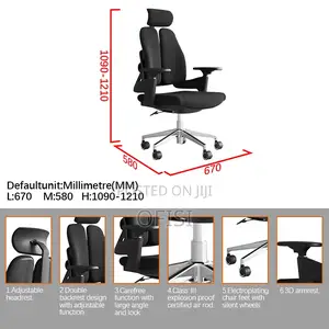 Dual-Back Orthopedic Office Seat