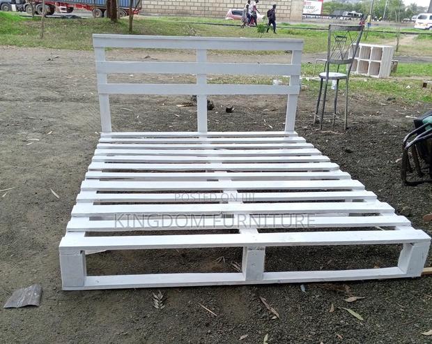 Modern White Pallet Bed