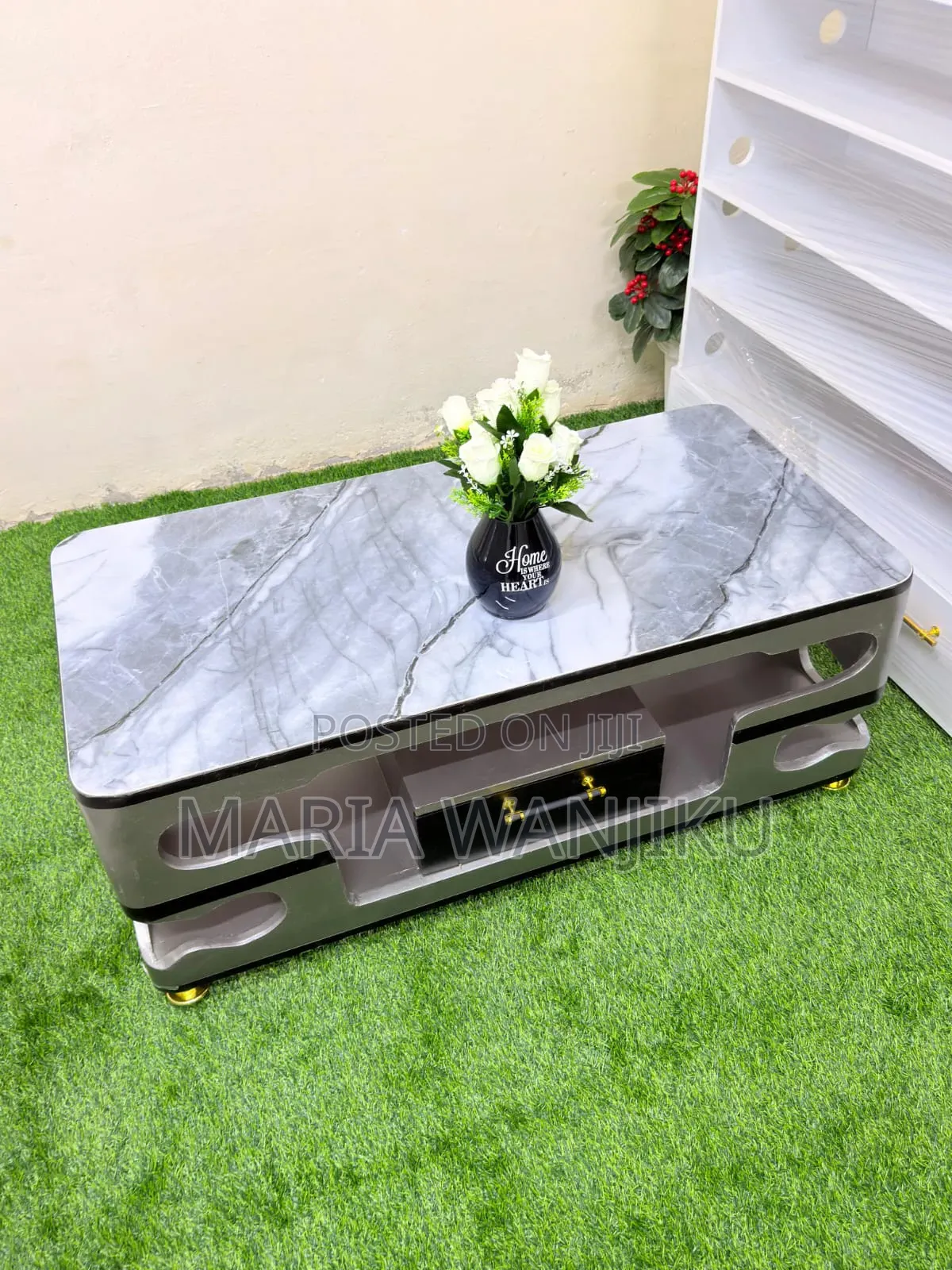 Coffee Table Grey With Mabor Top Grey