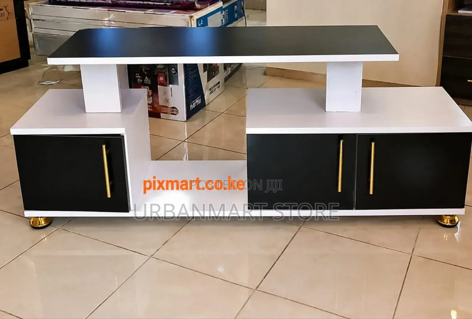 Modern Istanbul Tv Stand With Led Lights and Storage Unit