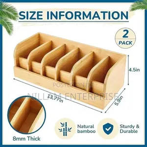 *6 Slot Premium Bamboo Belt Organizer*