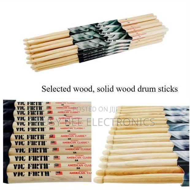 A Set of 2 5a Walnut Drumsticks, Perfect for Jazz Drummers. - thumbnail 6