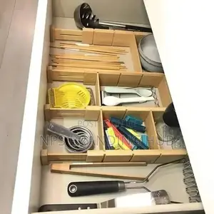 4pcs Set Bamboo Drawer Divider With Inserts(Gra.T