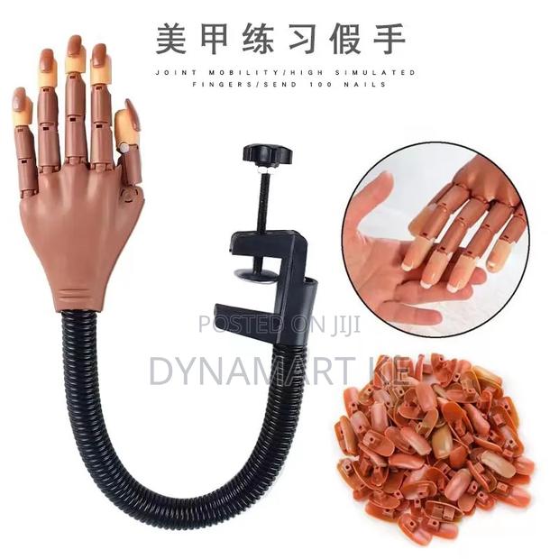 ​Adjustable Nail Trainer Practice Hand With 100 Pcs Tips
