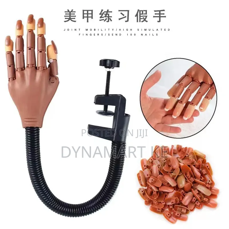 ​Adjustable Nail Trainer Practice Hand With 100 Pcs Tips