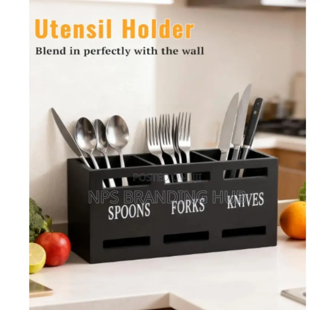 Wooden Partitioned Cutlery/Utensils Holder (Gra.T