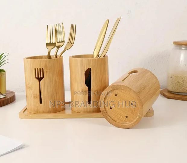 Bamboo Cutlery /Spoon Holder (Gra.T - thumbnail 4