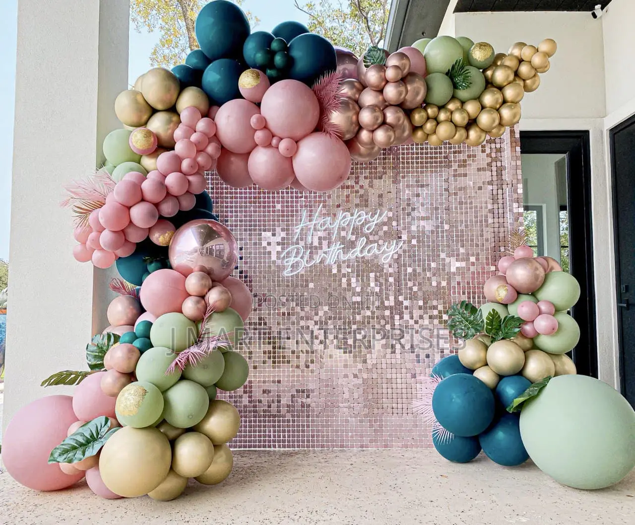 Pink Shimmer Wall Outdoor Decorations
