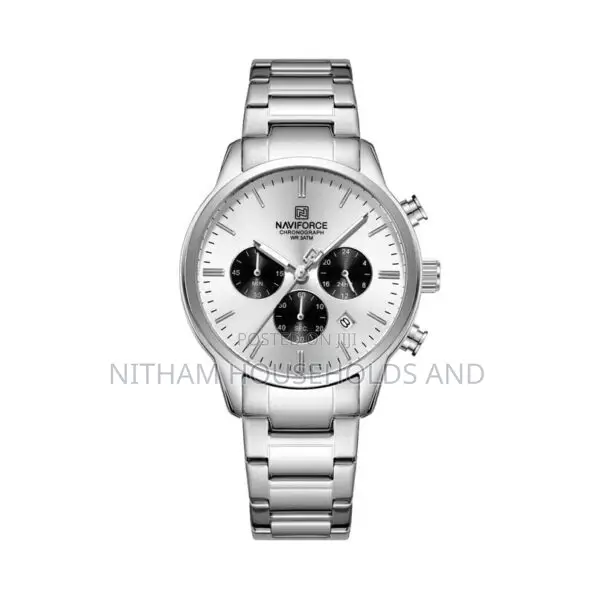 Naviforce Nf8076 Chronograph Watch Silver