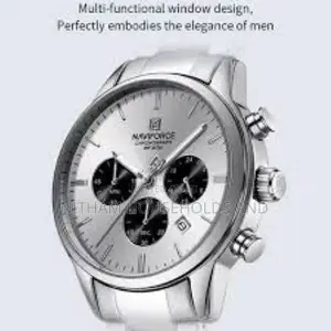 Naviforce Nf8076 Chronograph Watch Silver