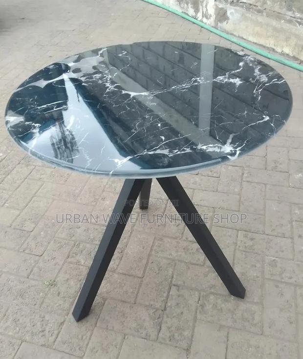 Round Marble Top Cocktail Table