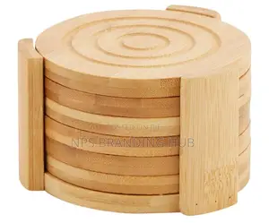 6pcs Bamboo Coasters And Stand (Gra.T