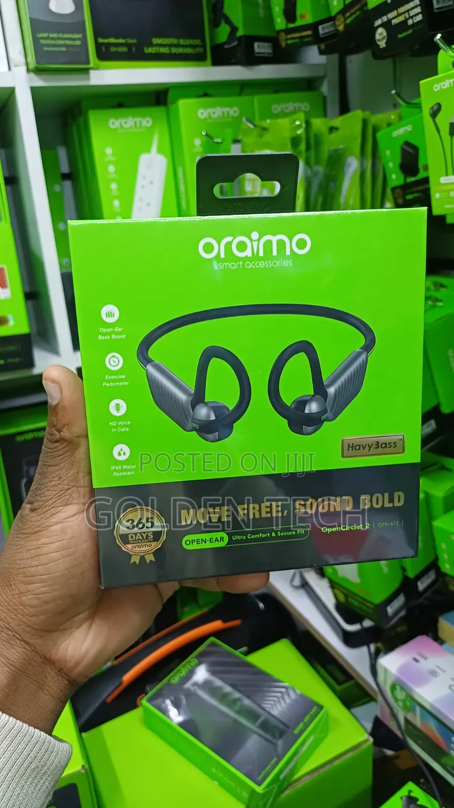 Oraimo Opencirclet 2 Open-Ear Wireless Earphones Ipx5 Step Tracker