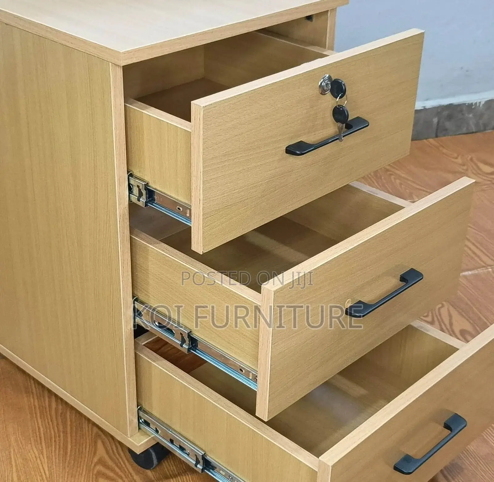 Office Cabinet; Three Locks Wooden Cabinet