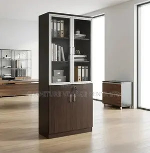 Solid Wood 2-Door Filing Cabinet