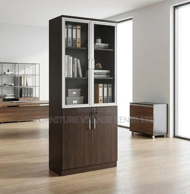 Solid Wood 2-Door Filing Cabinet - thumbnail 2