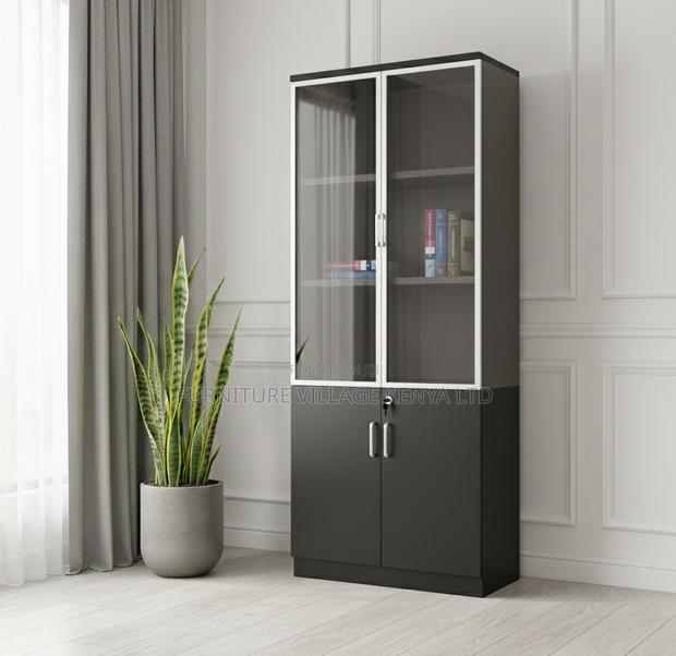 Solid Wood 2-Door Filing Cabinet - thumbnail 4