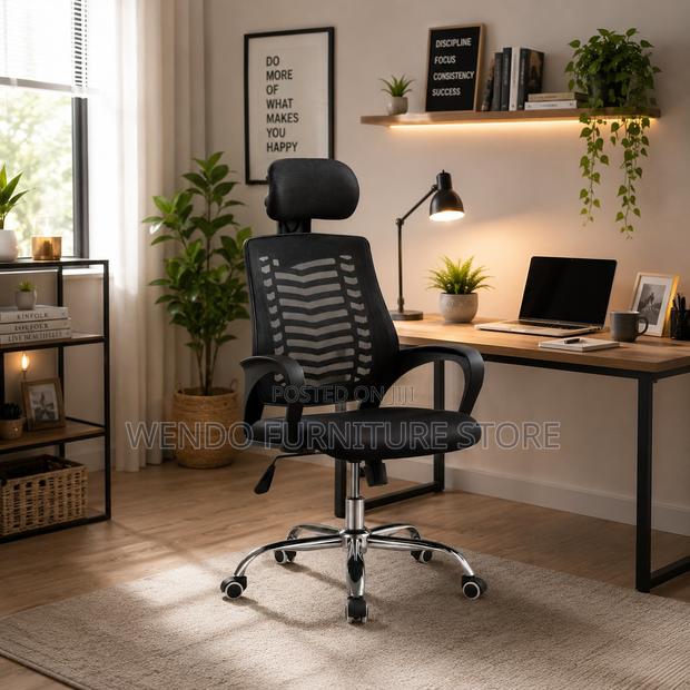 Office Chairs; Adjustable Ergonomic Mesh Headrest Chairs - thumbnail 3