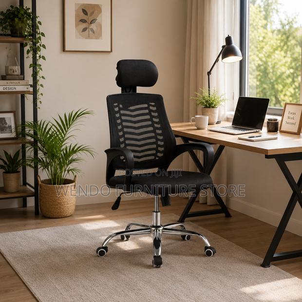 Office Chairs; Adjustable Ergonomic Mesh Headrest Chairs - thumbnail 4