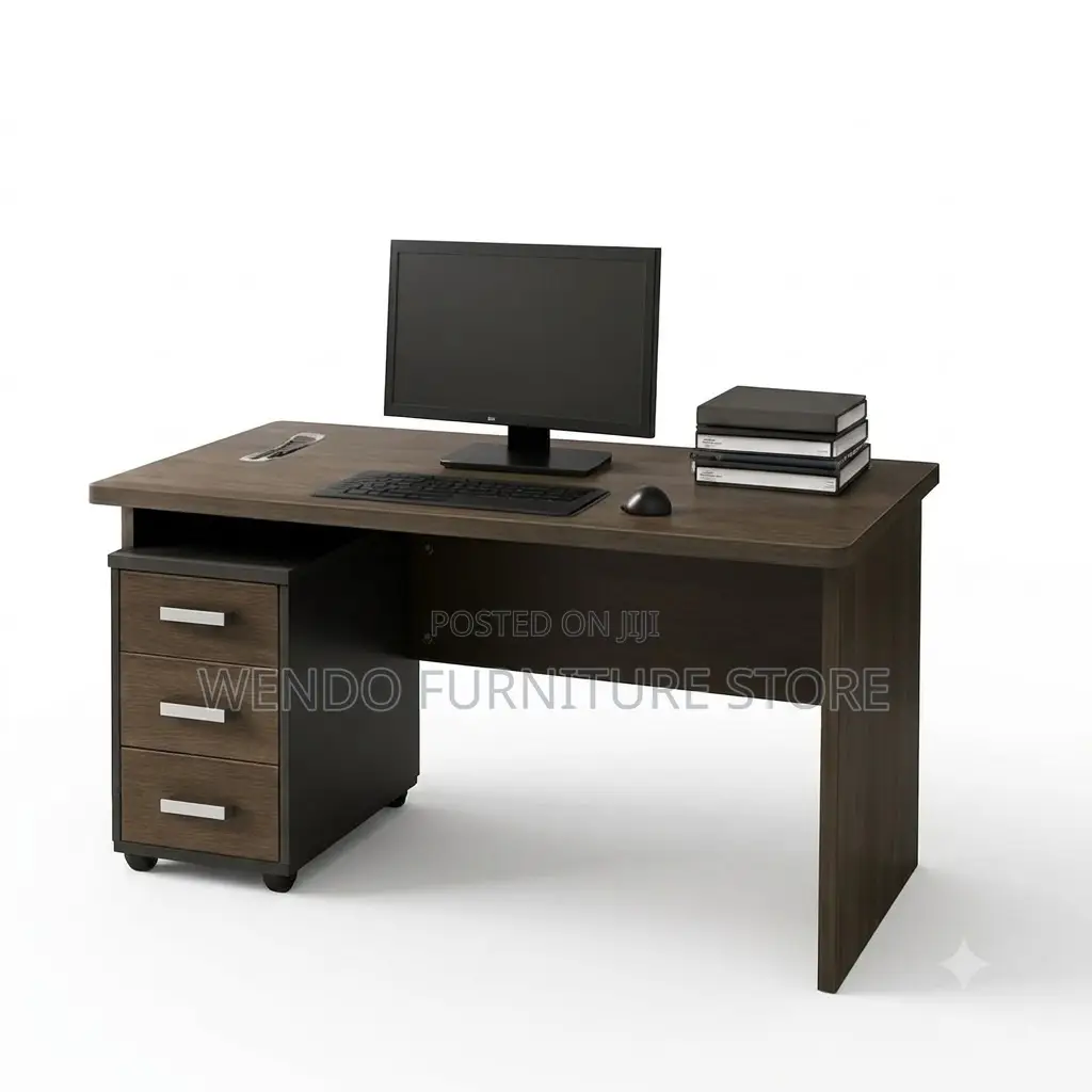 Office Desk; 1.4 Meters Clerical Table With Pedestal Cabinet