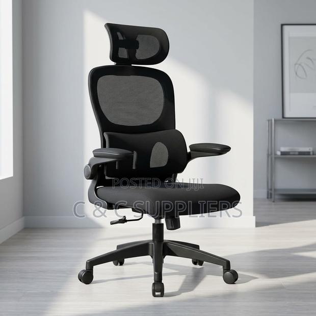 Office Ergonomic Chair With Flipping Arms - thumbnail 2