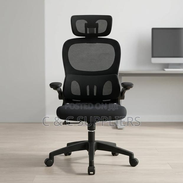 Office Ergonomic Chair With Flipping Arms - thumbnail 3