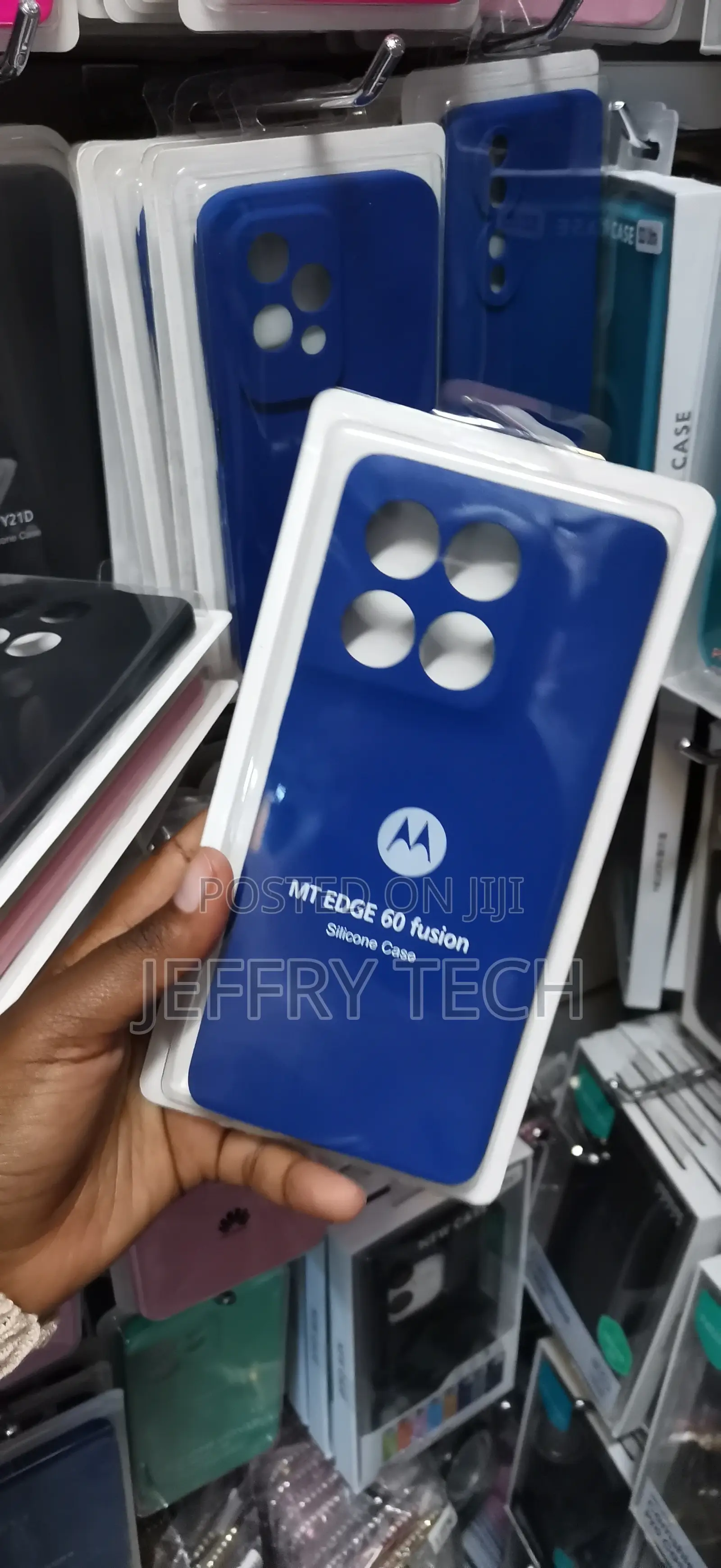 Motorola Edge 60 Fusion Dark Blue Soft Silicone Protective Case