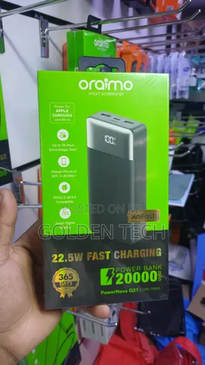 Oraimo Powernova Q21 20,000mah 22.5w Fast Charging Power Bank