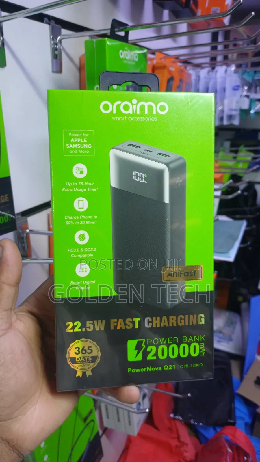 Oraimo Powernova Q21 20,000mah 22.5w Fast Charging Power Bank