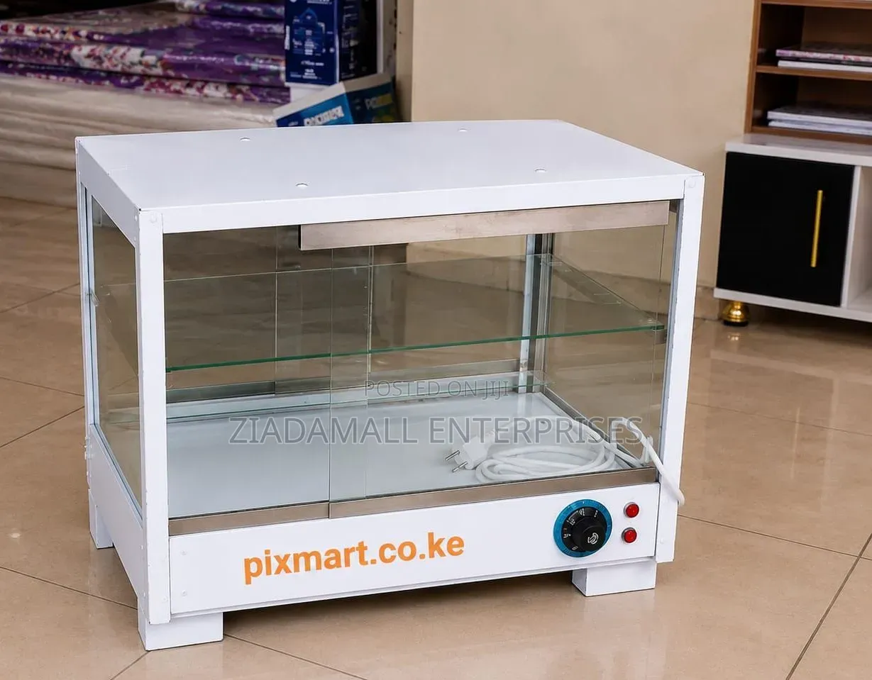 Chips Warmer Display,Glass Food Display Warmer Cabinet for Restaurant