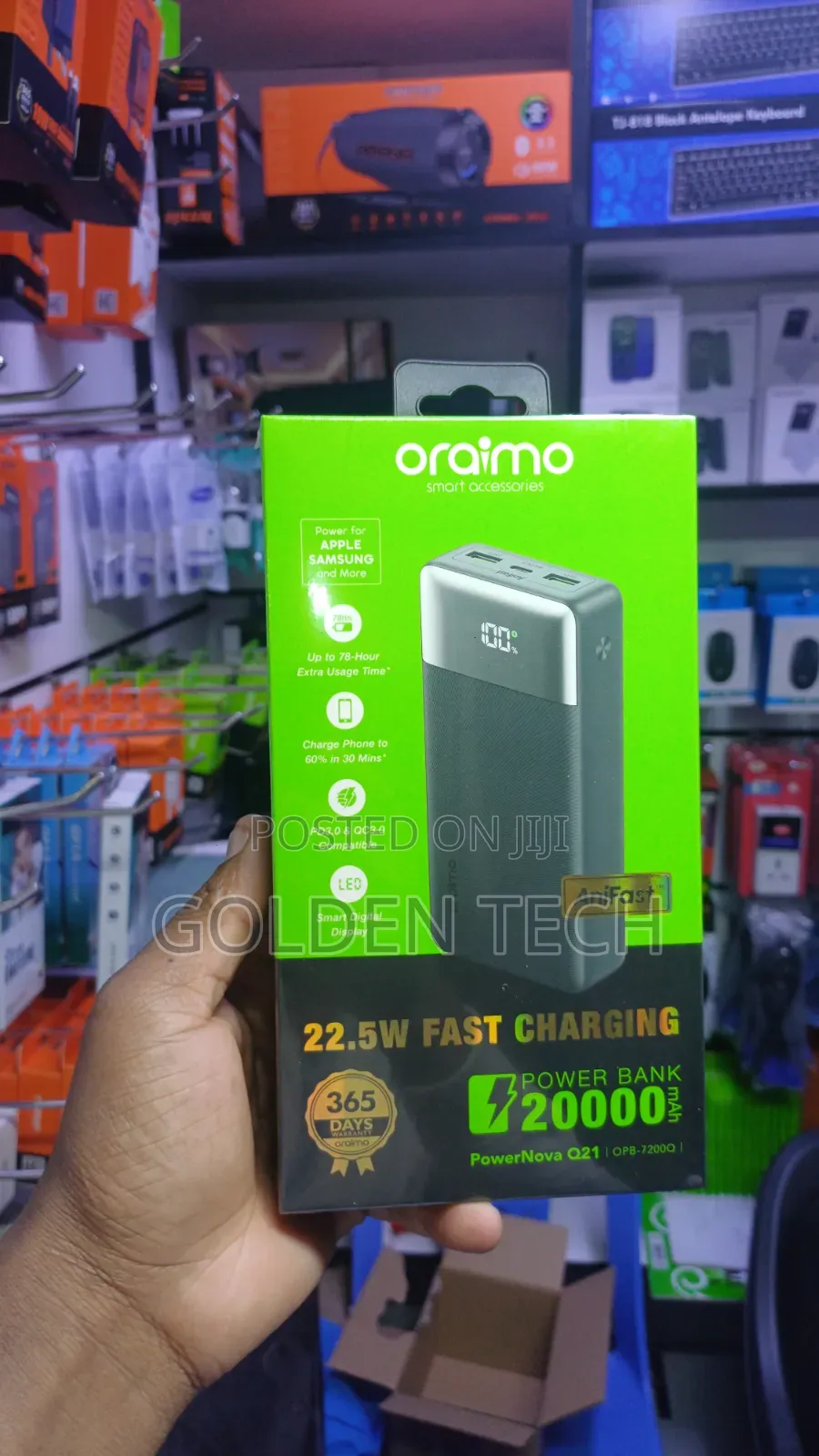 Oraimo Powernova Q21 22.5w Super Fast Charge 20000mah Power Bank