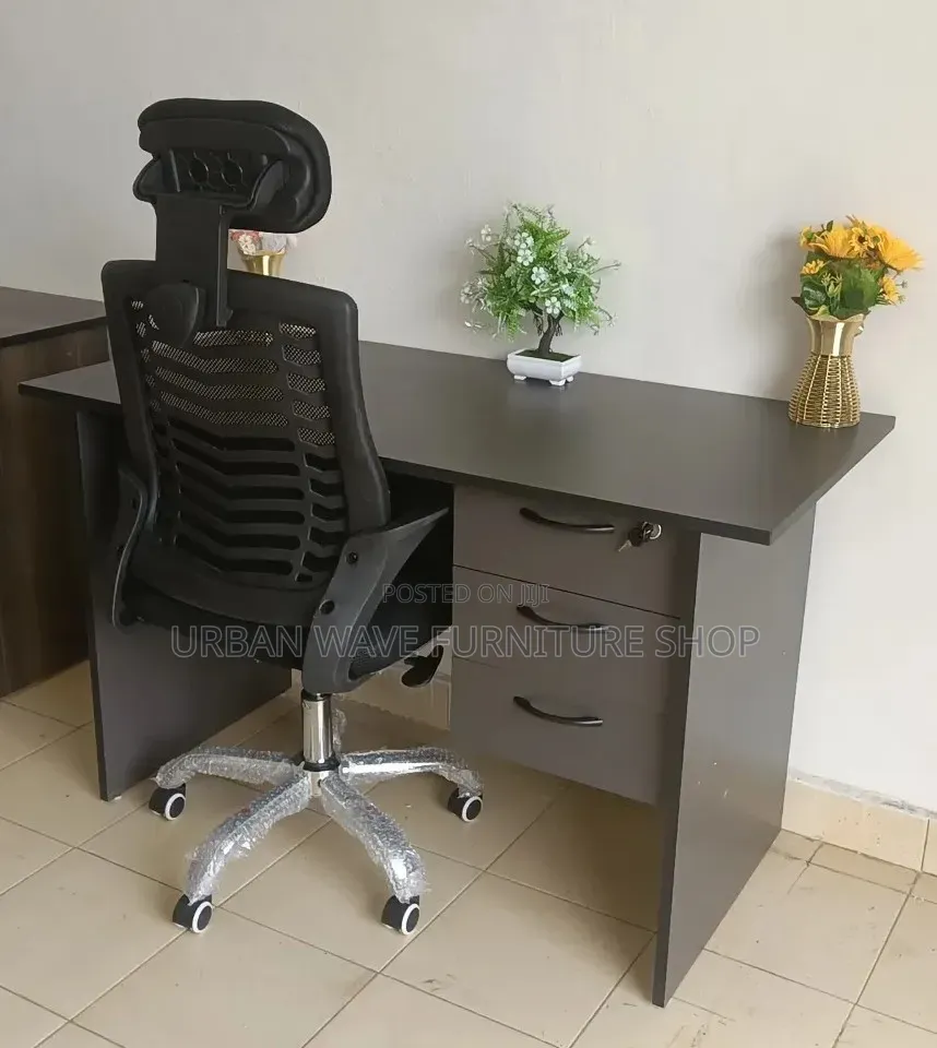 Combo Headrest Chair and Strong Study Desk