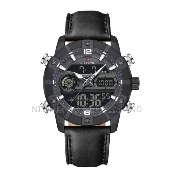 Naviforce Nf9263 Leather Watch Men Black