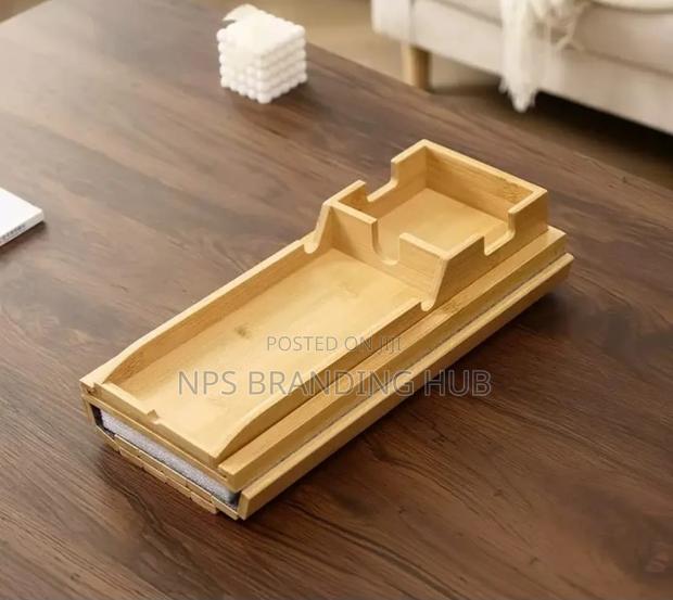 Bamboo Sofa Arm Rest Organizer (Gra.T - thumbnail 4
