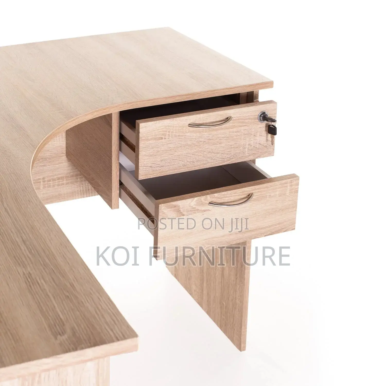 Office Desk; 1.2 Meters Curved Office Desk With Drawers
